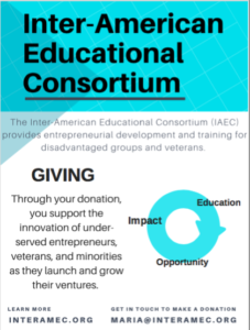 flyer for giving to inter-american educational consortium